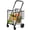 Black/Silver, variant on Barara King Outdoor Utility Carts,Folding Shopping Cart Basket Rolling Trolley with Adjustable Handle-Black