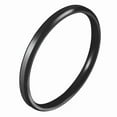 thumbnail image 2 of 2mm Black/Gold/Silver Stainless Steel Wedding Band Women's Smooth Ring Size 5-9, 2 of 9