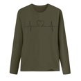 thumbnail image 3 of ICHUANYI Clearance Fashion Woman Round Neck Printing Pullover Tops Long Sleeve Blouse T-Shirt ICHUANYI "ICHUANYI", 3 of 3