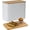 Diamond White, variant on Extra Large Bread Box for Kitchen Countertop Corner Breadbox for made Bread Metal White Plant Pattern Embossed Bread Storage Container Bin with Bamboo Lid Fits 2 Loaves of Bread