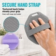 thumbnail image 6 of AIMAIAIMAI Silicone Body Scrubber, 2 Pack Shower Bath Brushes, Gray & Purple, 6 of 8