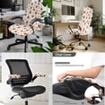 thumbnail image 2 of SCRAWLGOD Highland Cow Floral Cozy Office Chair Cover with Arm Rest Covers Removable High Back Chair Protector Scratch Resistant Desk Chair Slipcover, 3 Pieces, S, 2 of 7