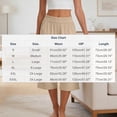 thumbnail image 6 of CFLVAEK Plus Size Womens Capri Pants Loose Fit Wide Leg Lounge Capris with Pockets Solid Color Elastic Waisted 3/4 Pant Beige L, 6 of 9