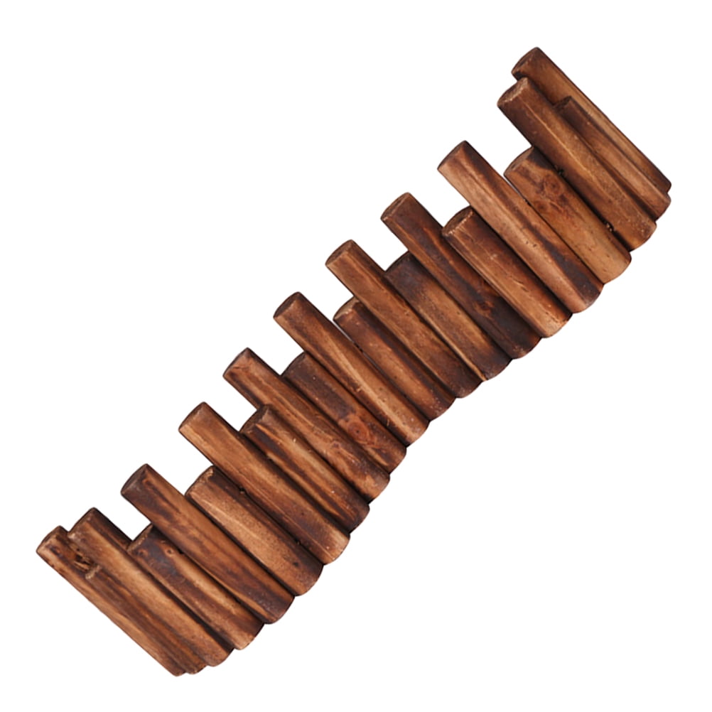 SHOWERORO Garden Bed Edging Fence Light Brown Wood 1Pack