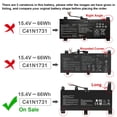 thumbnail image 6 of C41N1731-2 Laptop Battery for Asus ROG Strix G17 G712 G712LV G712LW G712LWS G512LU G512LV G512LW G512LWS G531GU G531GV G531GW G532LV G532LW G532LWS G712LU G712LV G712LW G712LWS, 6 of 8