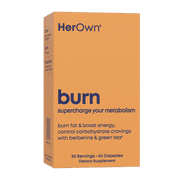 Her Own Burn Thermogenic Supplement, Green Tea Leaf Extract, Vegan, 60 Capsules