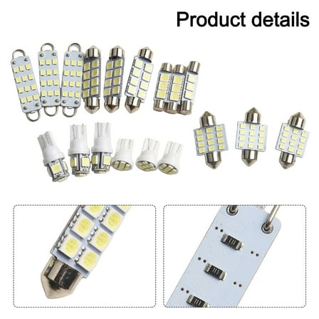 18pcs Auto White Interior LED Lights Package Kit For Jeep Grand-Cherokee WJ 1999-2004 6000K DC 12V Car Lights Headlight Bulbs