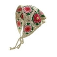 thumbnail image 2 of Accesorios para el cabello de pandana de crochet de crochet, decoración de peinado linda, corbata diadema anudado Flores rosadas, 2 of 8