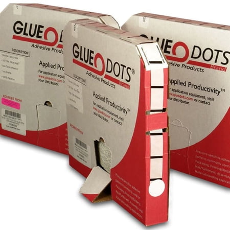 55mil High Tack 1/2" Glue Dots withDispenser Box by Glue Dots by Paper Mart