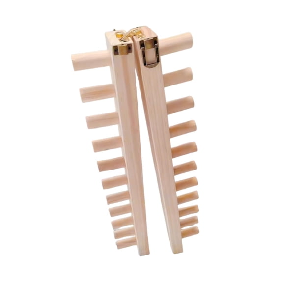 FVDPWYE Wooden Knitting Loom Easy to Assemble Two Section Foldable Yarn Weaving Tool
