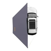 Mondawe180 Degree Car Awning Camping 600D Outdoor Freestanding Awning Waterproof Rooftop Tent for SUV Trucks Overland Tent Shelter