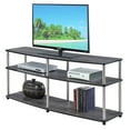 thumbnail image 3 of Convenience Concepts Designs2Go No Tools 3 Tier Wide TV Stand for TVs up to 65 Inches, Weathered Gray, 3 of 4