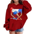 thumbnail image 4 of Byoo Big Girl's Baseball Print Hoodie Sports Casual Hooded Sweatshirt Pullover Top, 4 of 4