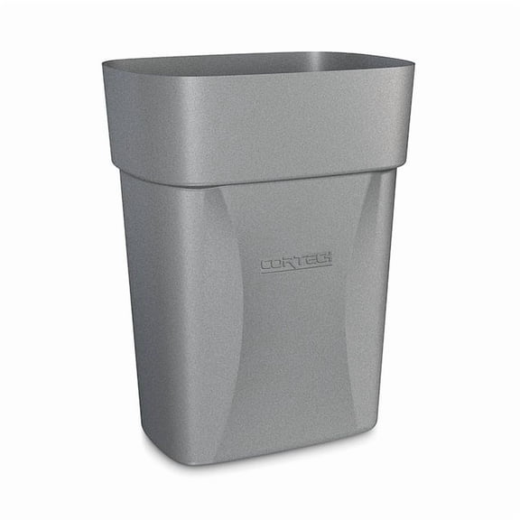 Cortech Trash Can, Gry, 3.5 gal, Plastic 714BG