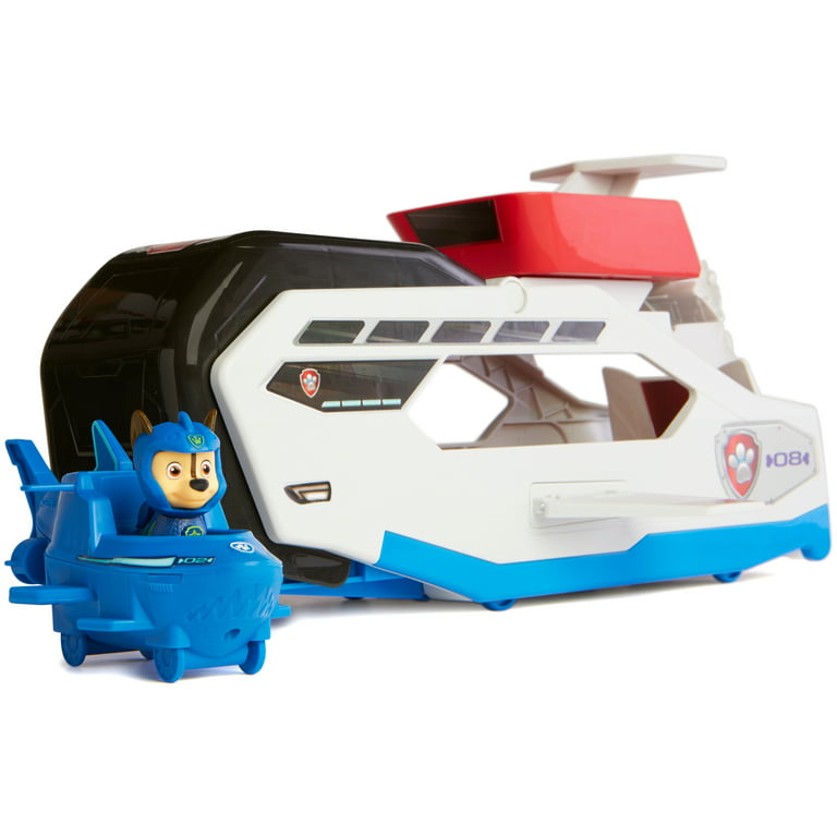 PAW Patrol Aqua Pups Whale Patroller Team Vehicle with Chase Figure and  Vehicle Launcher