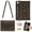 Retro Black Gold, variant on Dteck for iPad Air 13 Inch Case M2 (2024), Portfolio Case Shoulder Bag for iPad Pro 12.9 6th/5th/4th/3rd Gen, PU Leather Business iPad Case with Pencil Holder Envelope Pocket,Colorful