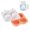 Pink, variant on Pumpkin Shape Silicone Ice Tray - 4 Large Square Molds for Halloween Drinks and Parties
