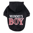 thumbnail image 2 of Black L Size Dog Hooded Sweatshirt Plus Fleece With Leash Hole For Mother And Son Matching, Comfortable Warm Pet Clothes For Small Medium Dogs For Home Outdoor, 2 of 4