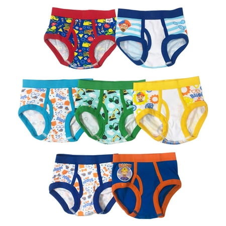

Blippi boys Blippi 7-pk and 10-pk Toddler Boys 100% Combed Cotton Underwear Briefs in Sizes 2/3t and 4t Blippi 7boys 4T