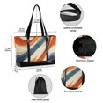 thumbnail image 2 of FORMRS Canvas Laptop Tote Bag for Women with 15.6" Computer Compartments Shoulder Handbag, Beige Abstract Wavy, 2 of 7