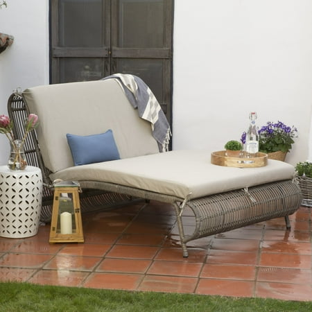 King Double Chaise - Belham Living Batiki Sun Bed Double Chaise Lounge with Cushion