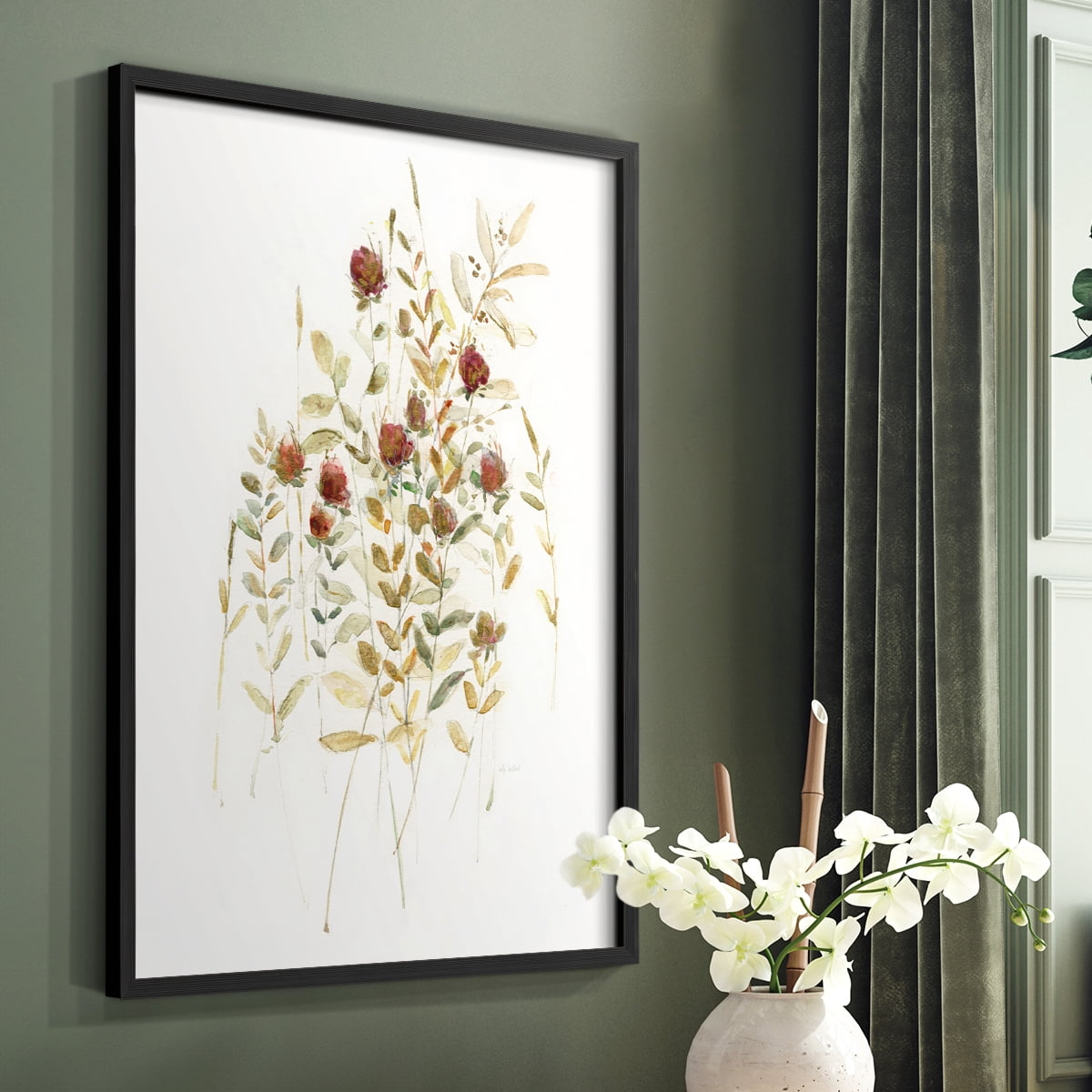 Wildflower Breeze I Framed Print - Solid Wood in Single Picture Frame Solid Wood 2 Framed Print