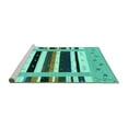 thumbnail image 2 of Ahgly Company Machine Washable Indoor Square Abstract Turquoise Blue Contemporary Area Rugs, 7' Square, 2 of 4