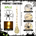thumbnail image 3 of Halloween Hanging Light Up Spider Egg Sacs Decorations, Hanging Web Prop with Black Spiders, Indoor Outdoor Halloween Decor for Party Proch Yard Tree, 3 of 6
