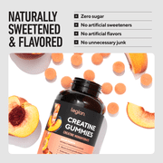 Legion Creatine Monohydrate Gummies for Men & Women, Raspberry Lemonade, 5g Creatine Per Serving, Zero Sugar, 120 Count, 30 Servings