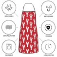 thumbnail image 6 of Easygdp Cartoon Lobster Apron Waterdrop Resistant with 2 Pockets,Oil Resistant Cooking Kitchen Chef Apron for Women Men, 6 of 7