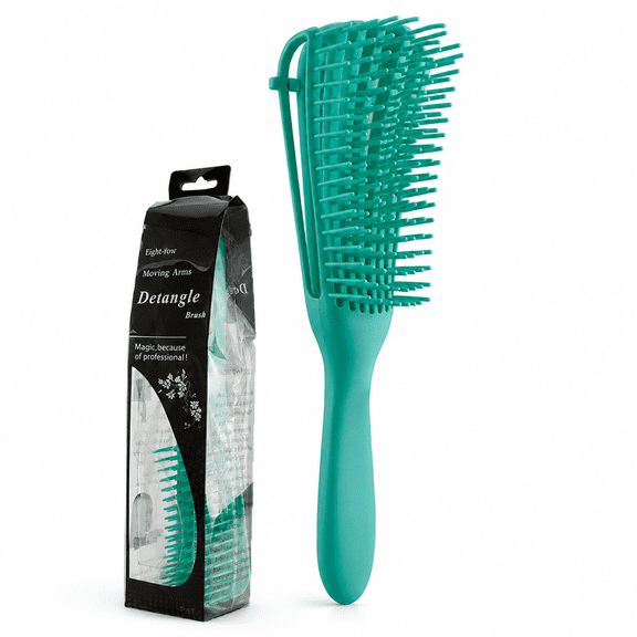 Detangling Brush for Curly Hair, 8 Row Adjustable Vented Styling Brush