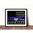 thumbnail image 2 of Fort Worth Police Officer Thin blue Line Flag Gift Art, 2 of 7