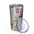 thumbnail image 2 of Cute Pitbull Terriers Dog and Flower 10oz Tumblers Stainless Steel Tumbler with Lid and Straw,Vacuum Insulated Double Wall Travel Tumbler Cups with Cleaning Brush for Coffee, Tea, 2 of 4