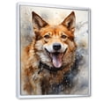thumbnail image 2 of Designart "Spirit Of The Shiba Inu" Animals Dog Floater Framed Wall Art Living Room, 2 of 5