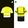 thumbnail image 5 of UVEASISHA Work Shirts for Men Mesh Quick Dry Safety T-Shirts Short Sleeve Hi Vis Shirt with Reflective Strips Outdoor Lightweight Breathable Pocket Tees Yellow 3XL, 5 of 10