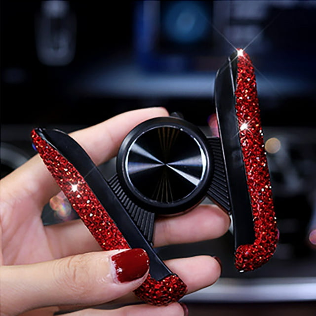 EGNMCR Car Interior Accessories Car Outlet Snap-Type Support Diamond-Studded Navigation Mobile Phone Mobile phone shelf