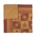 thumbnail image 4 of VHC Brands Ninepatch Star Twin Quilt 68Wx86L Country Patchwork Design, Burgundy, 4 of 4