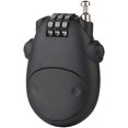 thumbnail image 1 of Coded Lock Wire Adjustable Alloy Travel Padlock for Luggage Helmet Backpacks Baby Strollers Bicycle Suitcases Portable Mini Anti-Theft 3 Digit Security Retractable Combination (Black), 1 of 8