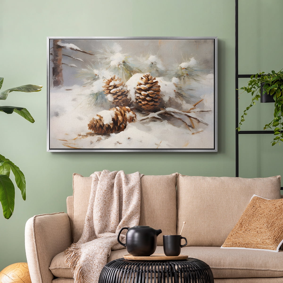 Vintage Landscape-CLXIX By Wexford Home Framed in Silver Wood Gallery Wrapped Canvas 17 in. x 25 in.