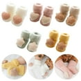 thumbnail image 4 of Thickening Autumn Winter 0-18 Months Velvet Stereo Baby Socks Medium Stockings Newborn Infants Floor Socks KHAKI S(6-18MONTHS), 4 of 8