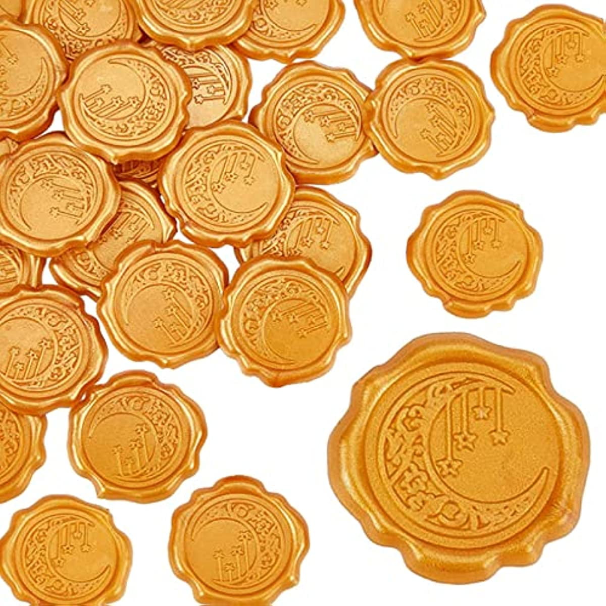 Vellum Gold Flake Wax Seal Stickers, Pack of 10 Wax Seals by Eva