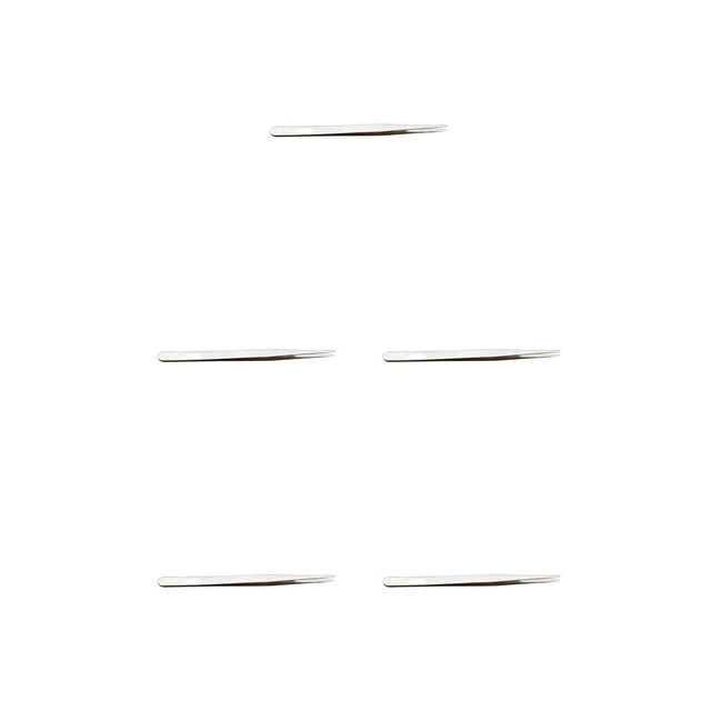 Vogacara Pinzas para pestañas, pinzas para cejas de punta recta antiestática de acero inoxidable, suministros para pestañas resistentes al Type2 NO2