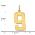 thumbnail image 3 of 14K Yellow Gold Charm Pendant Themed 9 25 mm 10 Casted Large Polished Number, 3 of 3