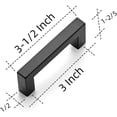 thumbnail image 3 of 15 Pack 3 Inch Kitchen Square Cabinet Handles Matte Black Cabinet Pulls Black Drawer Pulls Kitchen Cabinet Hardware Kitchen Handles, 3 of 8