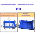 thumbnail image 6 of Collapsible Folding Utility Wagon Cart with Wheels for Kids, Collapsible Folding Outdoor Beach Wagon w/adjustable handle, Beach Wagon for Camping, Concerts, Sporting Events, Beach, Blue, S10480, 6 of 8
