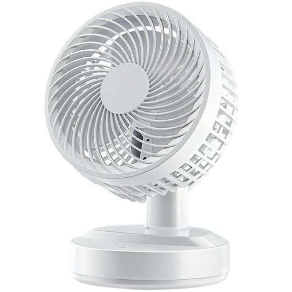 Small Oscillating Fan for Desk, Portable USB Powered Table Fan with Strong Airflow, Silent Design, 70° Horizontal Coverage, Ideal for Home Office and Dorms
