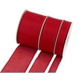 thumbnail image 3 of Ribbonitlux Red Burlap Wired Ribbon, 1 inch x 20 Yards, Wired Edge Burlap Ribbon for Gift Wrapping, Big Bow, Wreath, and Christmas Tree Decoration, 3 of 7