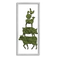 thumbnail image 5 of Stupell Industries Farm Animal Stack Green Grass Pattern Silhouette Modern Painting Black Framed Art Print Wall Art, 13 x 30, Design by Daphne Polselli, 5 of 5