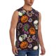 thumbnail image 2 of Fotbe Halloween With Skull Men's Camiseta sin Mangas Estampada para Hombres, Playera Casual para Gimnasio, Entrenamiento, Playa-3X-Large, 2 of 7