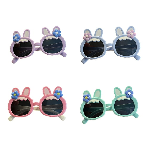 GJX 4Pcs Toddler Sunglasses,Comfortable Against the Skin Toddler Girl Sunglasses,Long Wear Without Tightness Kids Sunglasses,UV400 Protection,Style1
